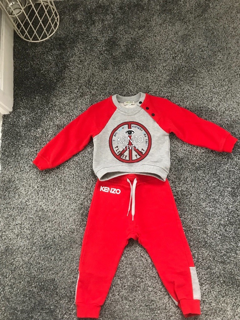 red kenzo tracksuit